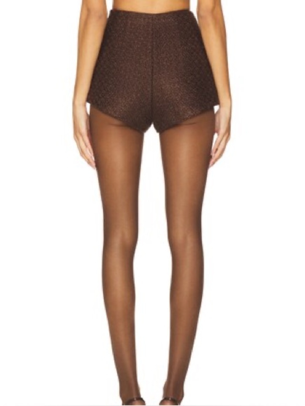 NEW MAJORELLE Riah Hot Shorts Chocolate Brown High-Rise Tweed Mini Shorts Medium - Picture 11 of 11